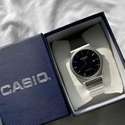 Relógio Casio Vintage A 180 Limitado Prata Com Fundo Preto