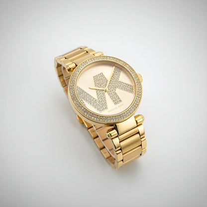 Relógio Michael Kors Feminino Dourado Com Strass